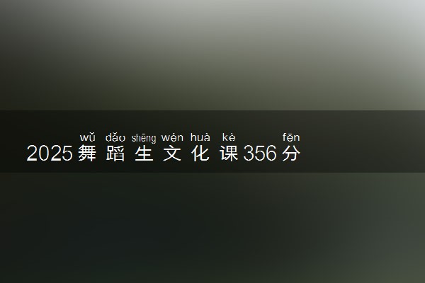 2025舞蹈生文化课356分能上云南交通职业技术学院吗
