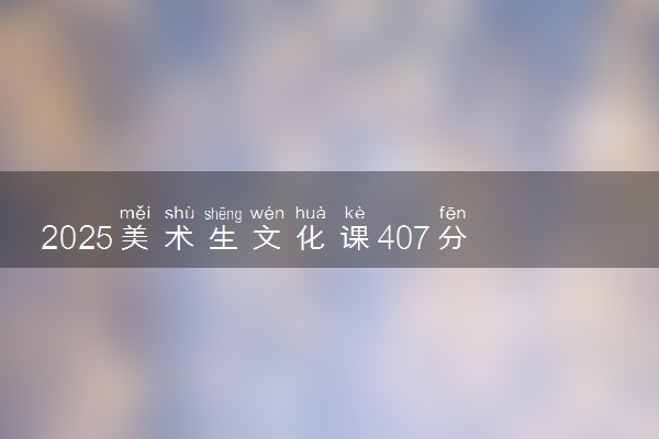 2025美术生文化课407分能上桂林学院吗
