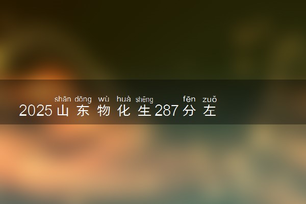 2025山东物化生287分左右能上什么大学 可以报考的院校名单