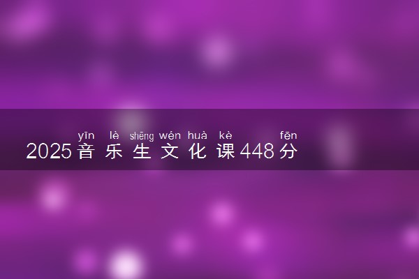 2025音乐生文化课448分能上云南经济管理学院吗