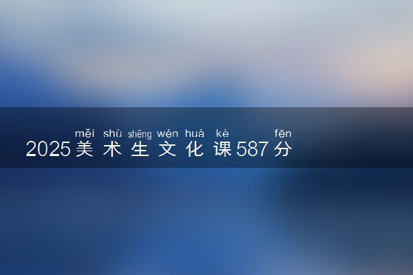 2025美术生文化课587分能上安徽大学吗