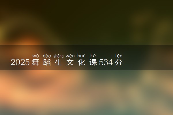 2025舞蹈生文化课534分能上重庆大学吗