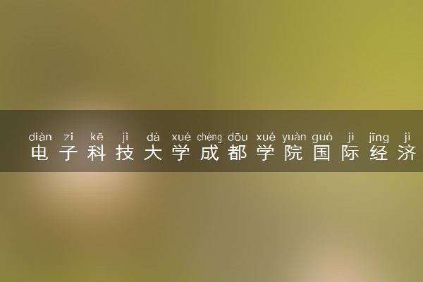 电子科技大学成都学院国际经济与贸易专业怎么样 录取分数线多少