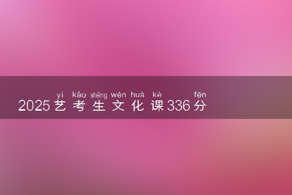 2025艺考生文化课336分能上聊城职业技术学院吗