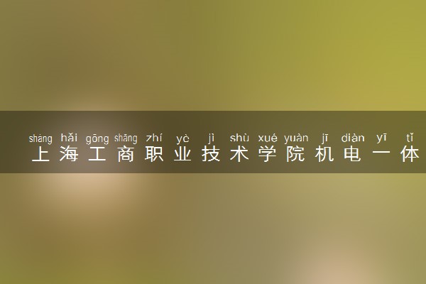 上海工商职业技术学院机电一体化技术（机器人方向）（中英班）专业怎么样 录取分数线多少