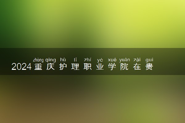 2024重庆护理职业学院在贵州录取分数线 各专业分数及位次