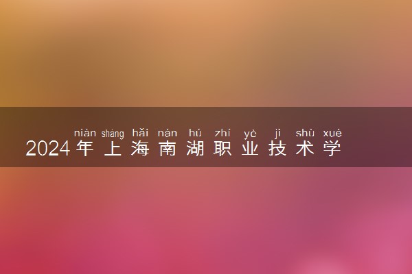 2024年上海南湖职业技术学院录取分数线是多少 各省最低分数线及位次