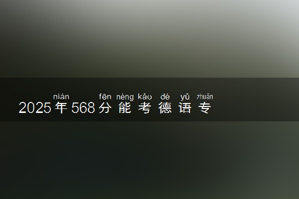 2025年568分能考德语专业吗 568分德语专业大学推荐