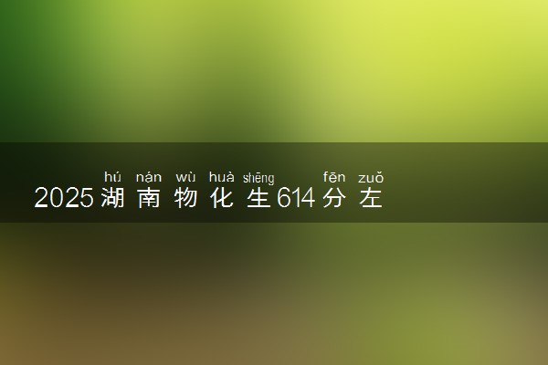 2025湖南物化生614分左右能上什么大学 可以报考的院校名单