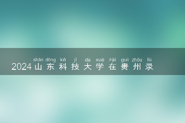 2024山东科技大学在贵州录取分数线 各专业分数及位次