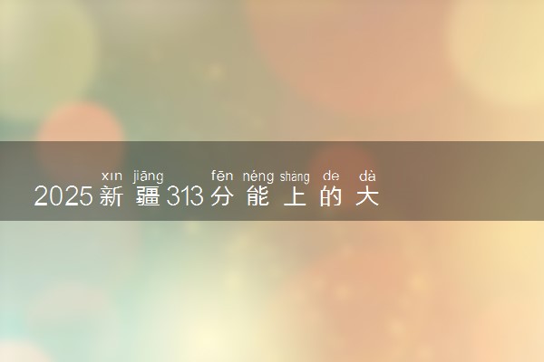 2025新疆313分能上的大学有哪些 可以报考院校名单