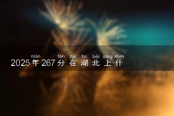 2025年267分在湖北上什么大学好 近三年录取分数线是多少
