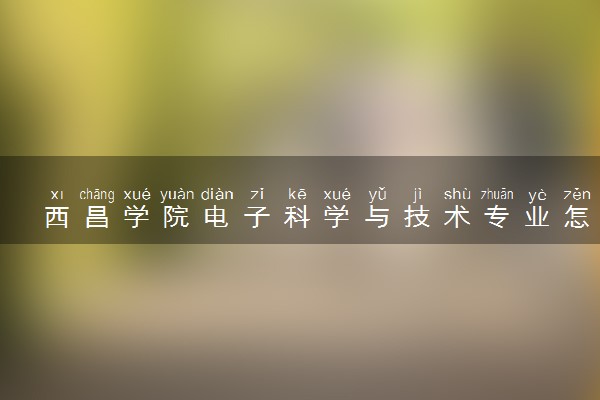 西昌学院电子科学与技术专业怎么样 录取分数线多少