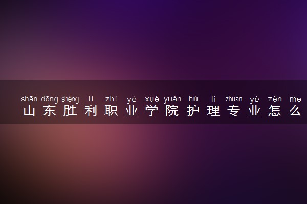 山东胜利职业学院护理专业怎么样 录取分数线多少