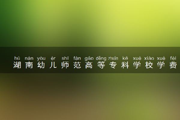 湖南幼儿师范高等专科学校学费多少钱一年 各专业收费标准（2025年参考）