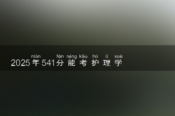 2025年541分能考护理学专业吗 541分护理学专业大学推荐