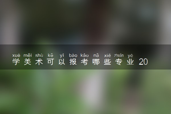 学美术可以报考哪些专业 2025什么专业前景好