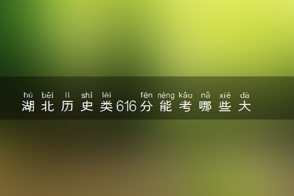 湖北历史类616分能考哪些大学 2025考生稳上的大学名单
