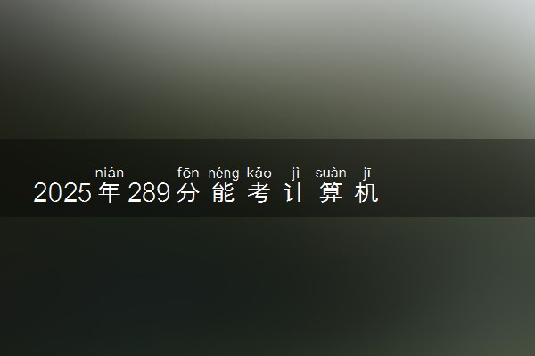 2025年289分能考计算机应用技术专业吗 289分计算机应用技术专业大学推荐