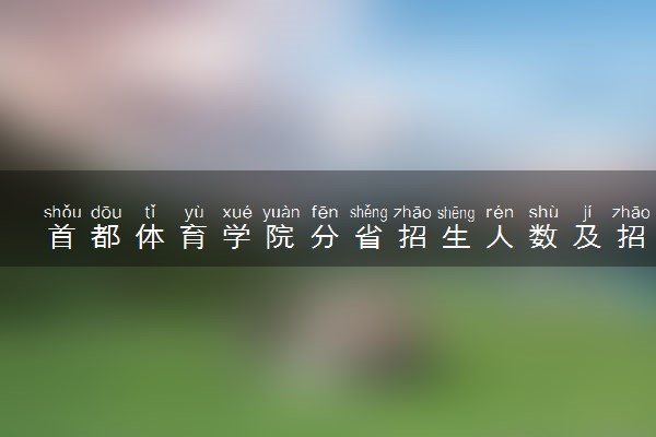 首都体育学院分省招生人数及招生专业2025年招生计划参考