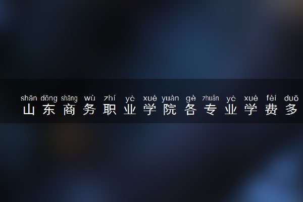 山东商务职业学院各专业学费多少钱一年 收费标准是什么