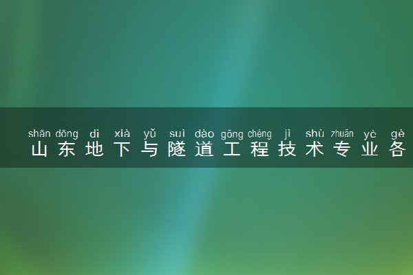 山东地下与隧道工程技术专业各大学录取分数线：最低380分能上 开设院校及位次