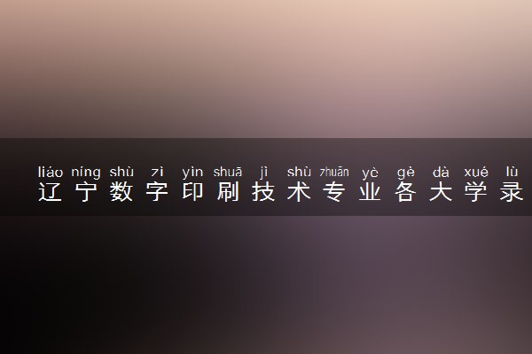 辽宁数字印刷技术专业各大学录取分数线：最低417分能上 开设院校及位次