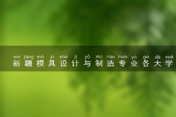 新疆模具设计与制造专业各大学录取分数线：最低217分能上 开设院校及位次