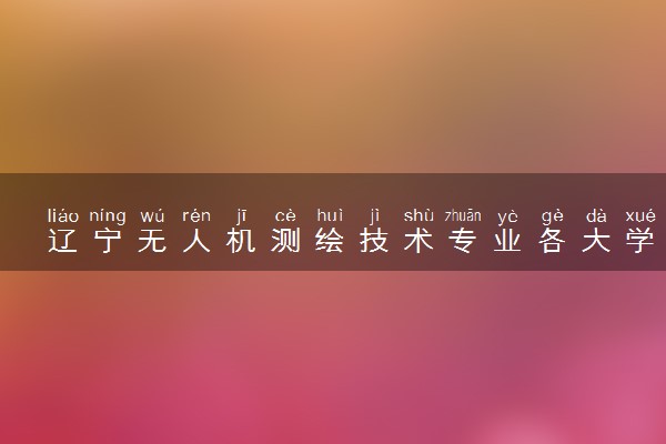 辽宁无人机测绘技术专业各大学录取分数线：最低322分能上 开设院校及位次
