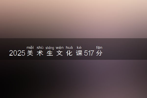 2025美术生文化课517分能上云南财经大学吗