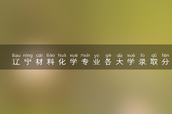 辽宁材料化学专业各大学录取分数线：最低425分能上 开设院校及位次
