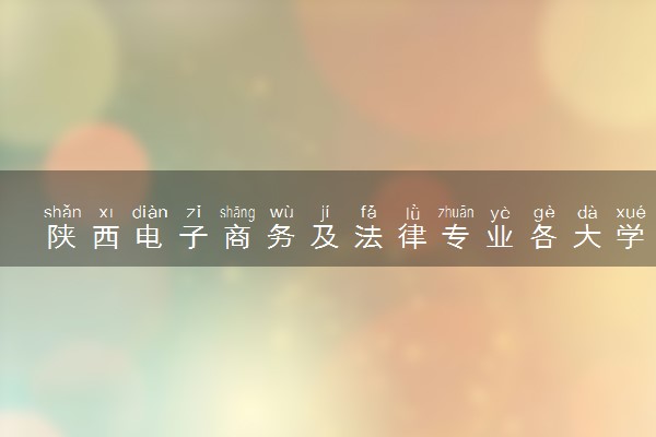 陕西电子商务及法律专业各大学录取分数线：最低497分能上 开设院校及位次
