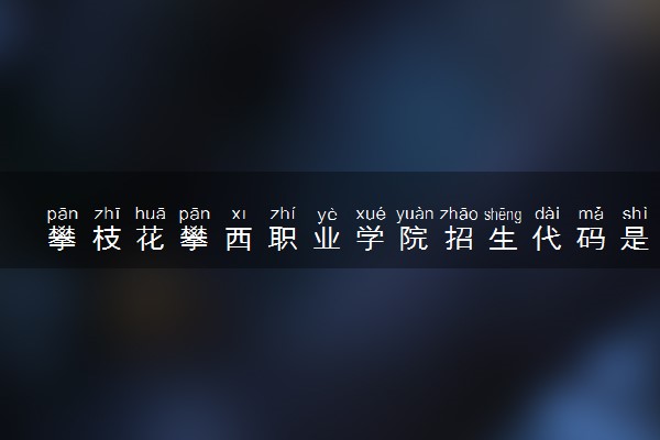 攀枝花攀西职业学院招生代码是多少 附专业代码对照表（2025参考）