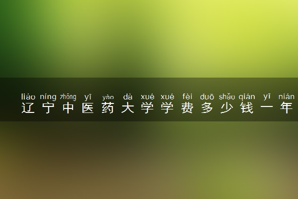 辽宁中医药大学学费多少钱一年 各专业收费标准（2025年参考）