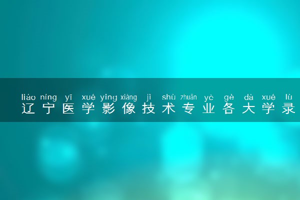 辽宁医学影像技术专业各大学录取分数线：最低195分能上 开设院校及位次