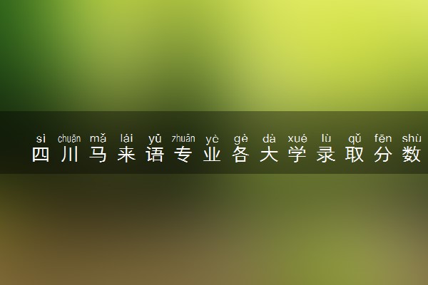 四川马来语专业各大学录取分数线：最低469分能上 开设院校及位次