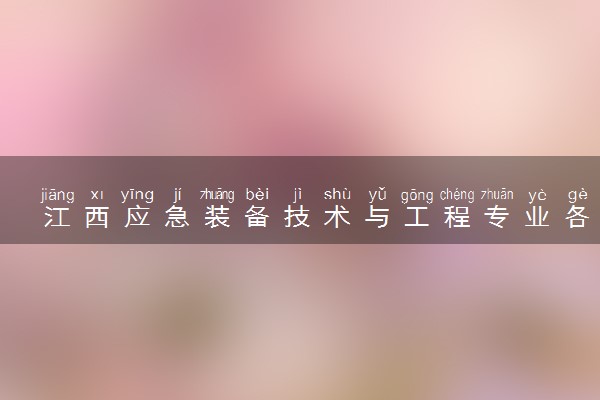 江西应急装备技术与工程专业各大学录取分数线：最低526分能上 开设院校及位次