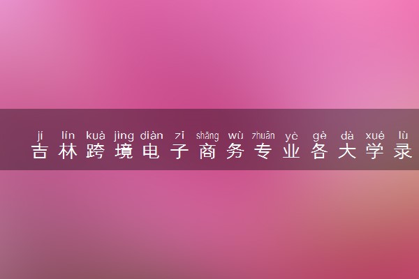 吉林跨境电子商务专业各大学录取分数线：最低211分能上 开设院校及位次