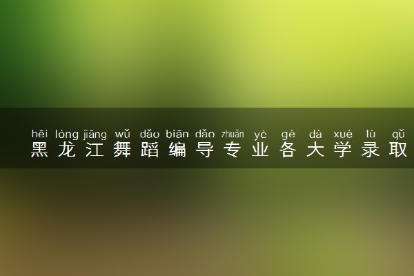 黑龙江舞蹈编导专业各大学录取分数线：最低245分能上 开设院校及位次