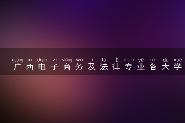 广西电子商务及法律专业各大学录取分数线：最低589分能上 开设院校及位次