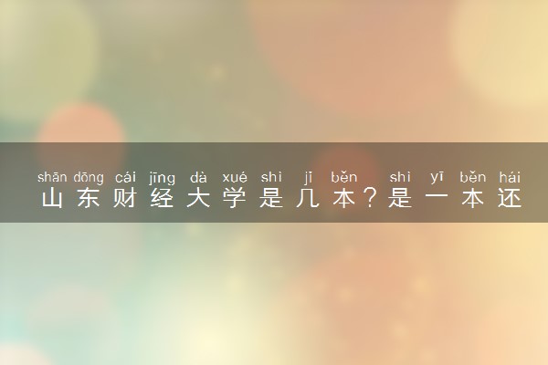 山东财经大学是几本？是一本还是二本大学