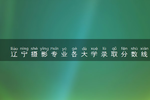 辽宁摄影专业各大学录取分数线：最低540分能上 开设院校及位次