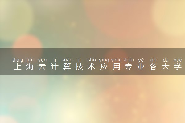 上海云计算技术应用专业各大学录取分数线：最低148分能上 开设院校及位次