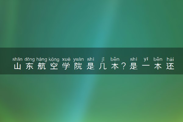 山东航空学院是几本？是一本还是二本大学