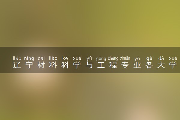 辽宁材料科学与工程专业各大学录取分数线：最低405分能上 开设院校及位次