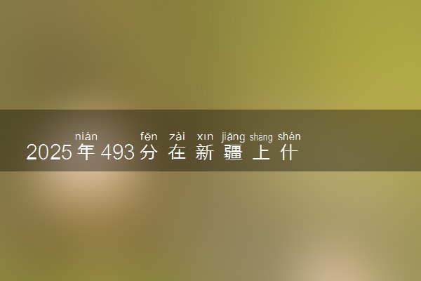 2025年493分在新疆上什么大学好 近三年录取分数线是多少