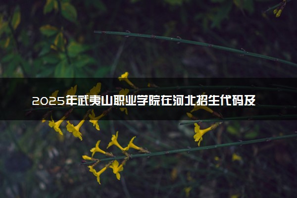 2025年武夷山职业学院在河北招生代码及专业代码 武夷山职业学院河北代码是多少？怎么查询？