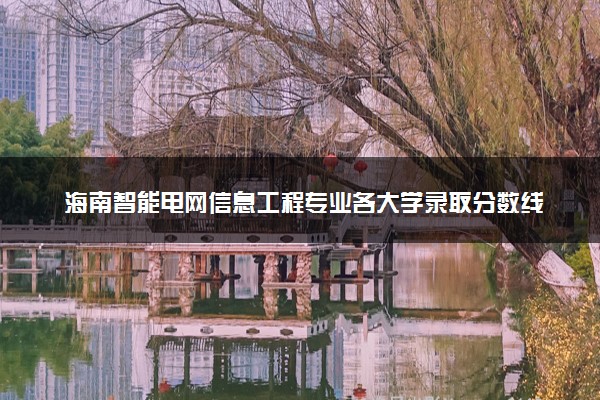 海南智能电网信息工程专业各大学录取分数线：最低502分能上 开设院校及位次