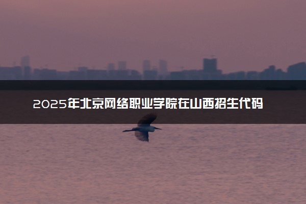 2025年北京网络职业学院在山西招生代码及专业代码 北京网络职业学院山西代码是多少？怎么查询？