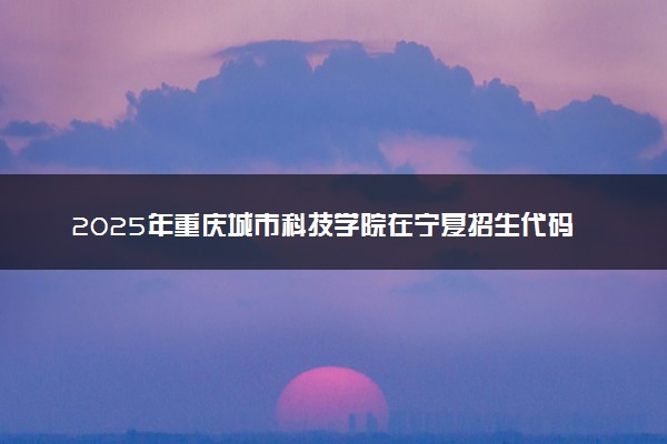 2025年重庆城市科技学院在宁夏招生代码及专业代码 重庆城市科技学院宁夏代码是多少？怎么查询？